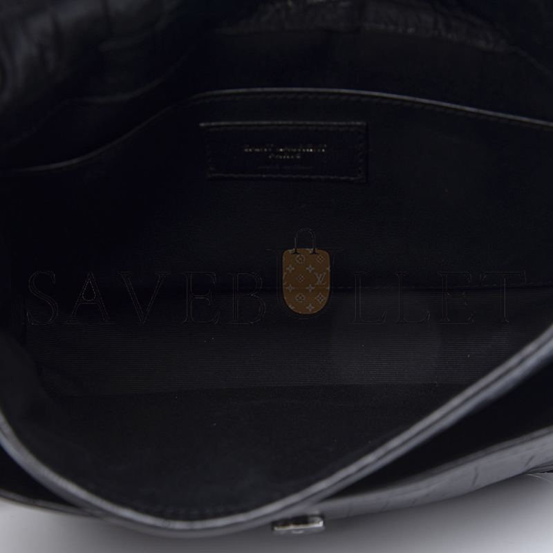 YSL NIKI BABY CHAIN BAG IN CALFSKIN CROCODILE EMBOSSED 633160 (21*16*7.5cm)